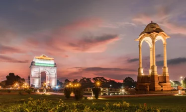 India Gate Delhi War Memorial at Sunset - National Landmark of India